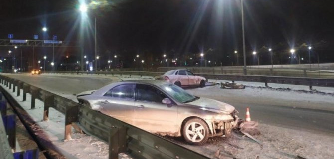 Пьяный водила в Тюмени спровоцировал аварию