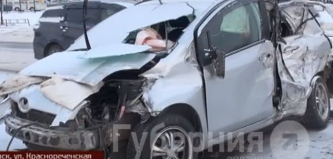 Из-за любителя горячительных напитков, три машины разбито в Хабаровске и два человека ранено