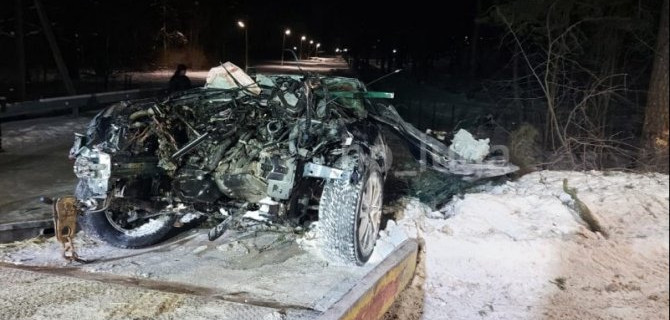 Иномарка врезалась в дерево в Лужском районе Ленобласти – водитель погиб