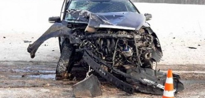 В лобовом столкновении под Рязанью пострадал водитель иномарки