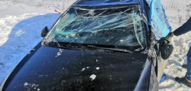 «Шевроле» улетел в кювет, с последующим опрокидыванием