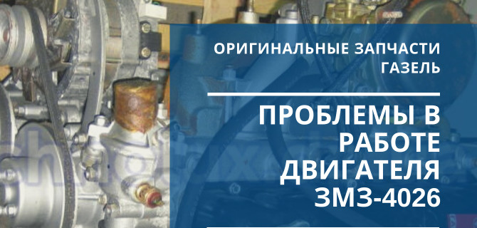Проблемы в работе двигателя ЗМЗ-4026 Газель - оригинальные запчасти для этого узла