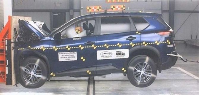 Краш-тест Nissan Rogue получился не очень впечатляющим
